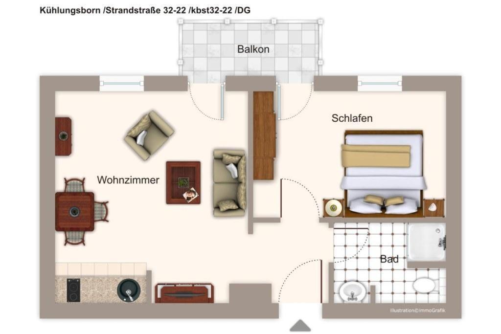Strandstrasse 32 Strandstrasse 32-22 Kuehlungsborn Luaran gambar